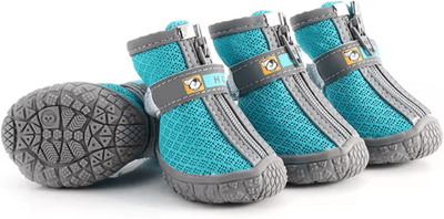 Uplift Curations Warm Plush Non Slip Dog Shoes Protective Paw Booties For Small, Medium & Large Dogs lake Blue size 2 Fit Width 33.2 Cm