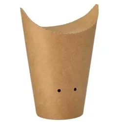 Papstar Pommes-Frites-Schütte klein, Einwegbehälter, Braun