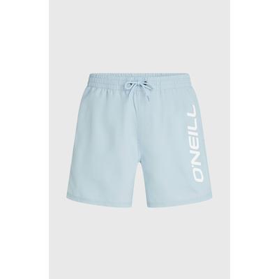 Badeshorts O'NEILL "O'NEILL LOGO 16'' SWIMSHORTS", Herren, Gr. M, N-Gr, blau (spindle), Obermaterial: 100% Polyester, Badehosen Badeshorts, mit Seiten- und Gesäßtaschen