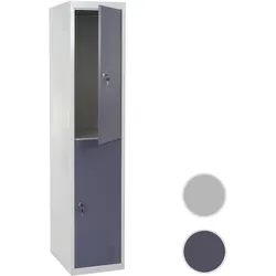 Schließfach Boston T853, Schließfachschrank Wertfachschrank Spind, Metall 185x38x45cm ~ dunkelgrau