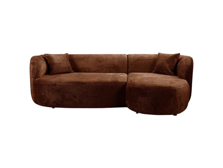 Mid.you Ecksofa, Rostfarben, Kunststoff, Ottomane rechts, L-Form, 264x143 cm, Made in EU, Wohnzimmer, Sofas & Couches, Wohnlandschaften, Ecksofas