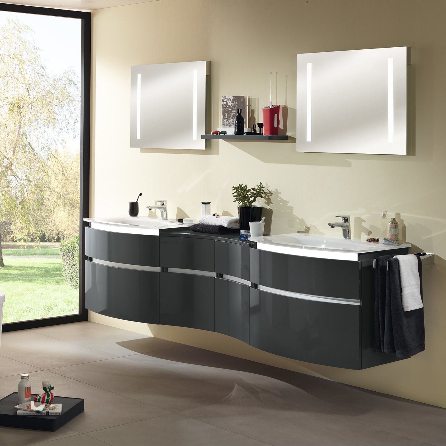 Sanipa Reflection Badspiegel LUCY 80 cm mit coolwhite LED-Beleuchtung