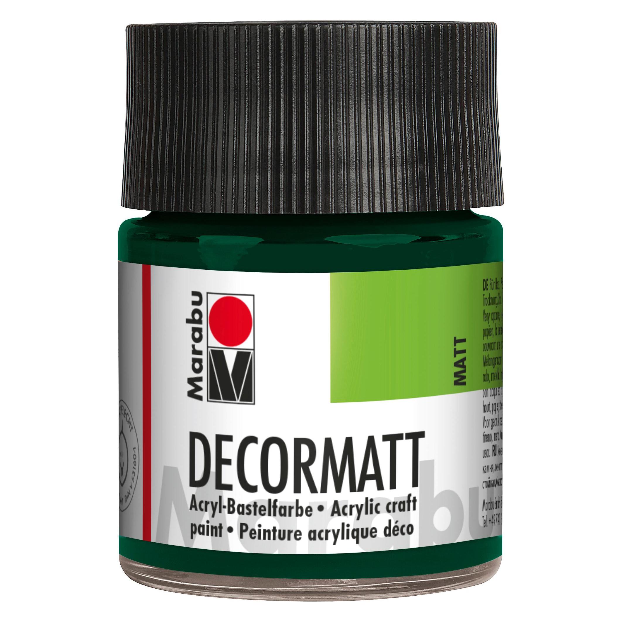 Marabu Acrylfarbe "Decormatt", tannengrn, 50 ml, im Glas (50 ml) (14010005075)