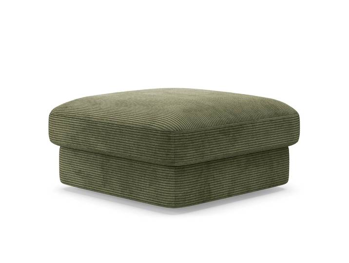 Polsterhocker Small Grün Cordstoff Lizza Modern