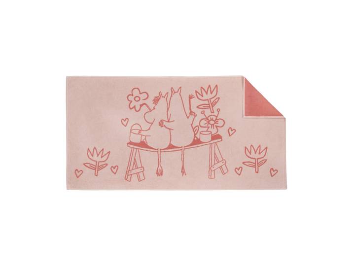 Moomin Arabia Serviette de bain Moomin 70x140 cm Amour rose