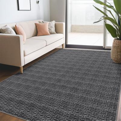 Garvee Modern Solid Braided Print Area Rug