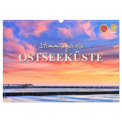 Stimmungsvolle Ostseeküste 2026 (Wandkalender 2026 DIN A3 quer), CALVENDO Monatskalender