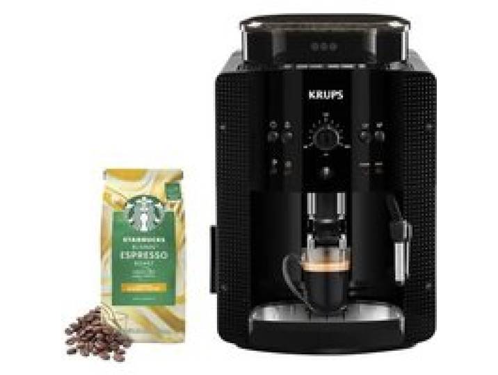 Expresso avec broyeur Krups YY4540FD ESSENTIAL Noire + 1 paquet café Starbucks