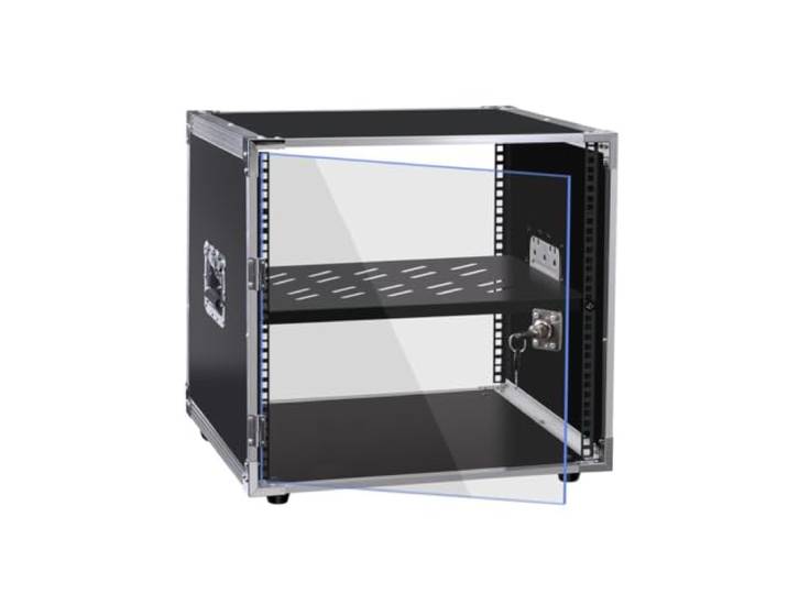 Audio Rack, Rack-Mount Stereo-Ständer mit Stauraumschrank-Design Verstellbare ablagen, kabelmanagement, vibrationsisolierendes design, für heimkino und audiobereiche