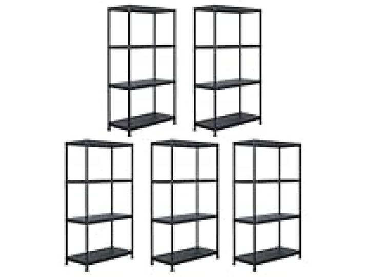 Étagères de rangement 5 pièces 60 x 30 x 138 cm plastique noir 02_0000674