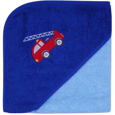 Kapuzenhandtuch WÖRNER "Feuerwehr 80/80", blau (hellblau), B:80cm L:80cm, Frottee, Frottee, Handtücher, mit Kapuze, maschinenwaschbar, trocknergeeignet
