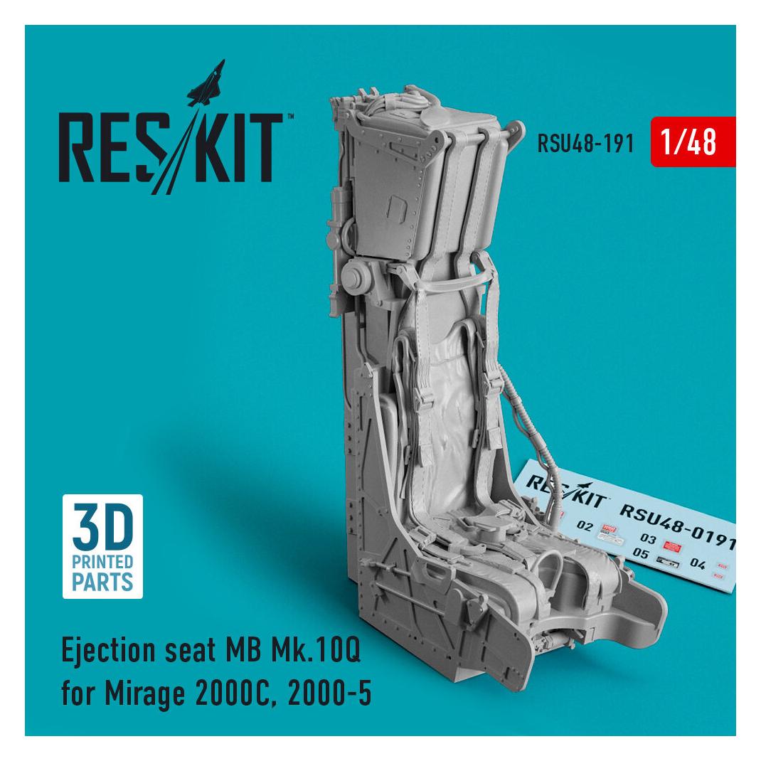 ResKit Ejection seat MB Mk.10Q for Mirage 2000C, 2000-5 (3D Printed) (RSU48-0191)