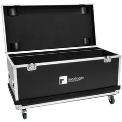 Roadinger Flightcase 1x SL-1000 MFZ DMX Search Light mit Rollen, Audio Racks + Cases, Schwarz