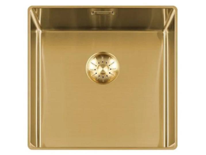 togo Küchenspüle 40SL1016-Gold, quadratisch, 41.2/41.2 cm, Gold Edelstahl Spüle