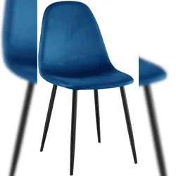 CLP Esszimmerstuhl Napier blau/Samt