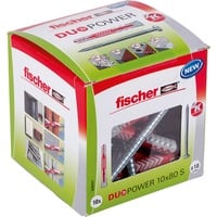 Dübel DUOPOWER 10x80 S LD hellgrau/rot, 10 Stück, mit Schraube