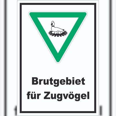 HB-Druck Brutgebiet für Zugvögel Aufkleber A8 (52x74mm)