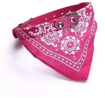 Inspired Finds Adjustable Pet Bandana Collar With Stylish Necktie Scarf For Cats And Dogs pink