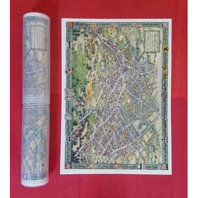 A Birmingham 1730 Picture Map - Old Map Supplied Rolled in a Clear Two Part Screw Presentation Tube -- Print Size 45cm x 32cm, von , Mapseeker Digital