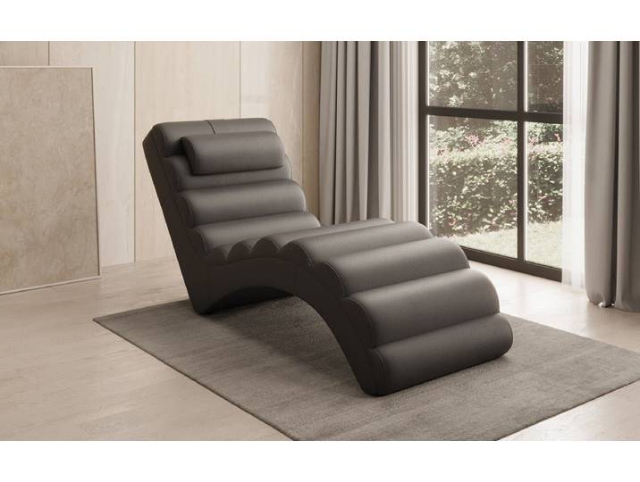 Designer Relax-Liege Malina in Echtleder - Weiß - Echtleder - Luxusbetten24