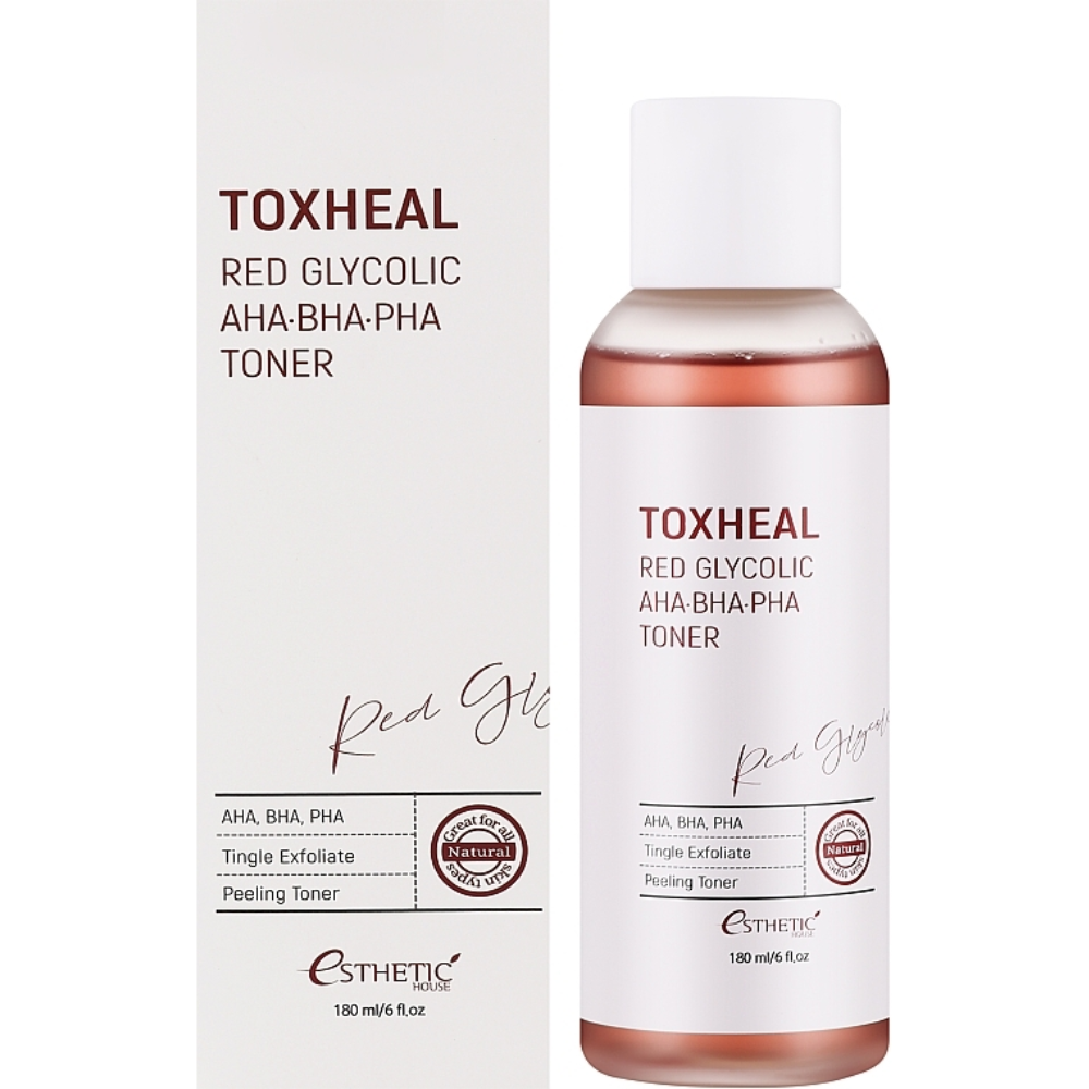 Esthetic House Toxheal Red Glycolic Exfoliating Toner 180mL Expiration Date: 2027-01-22