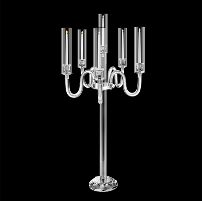 Inspire Daily Merch High Acrylic Candle Holder Centerpiece Arm Conical LED Wedding Decor High Acrylic Candle Holder Centerpiece Arm Conical LED Wedding Decor