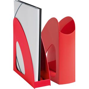 Han Stehsammler 16218-917, Re-LOOP, A4, Plastik, Recycling-Kunststoff, rot