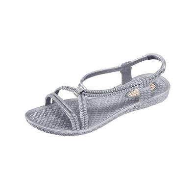 Sandalette SIEBI`S, Damen, Gr. 40, grau, Synthetik, Schuhe Sandalette