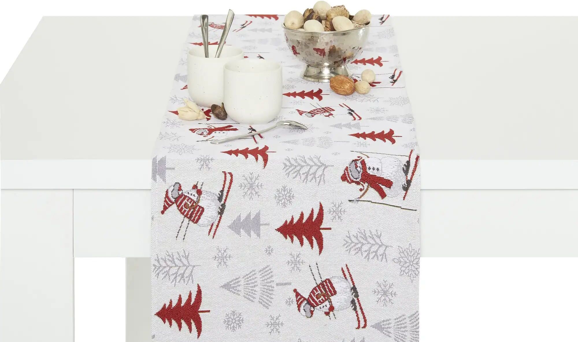 como Tischläufer  Weihnachten ¦ mehrfarbig ¦ Baumwollmischgewebe ¦ Maße (cm): B: