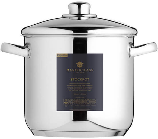 MasterClass 24cm Stainless Steel 8.5 Litre Stockpot