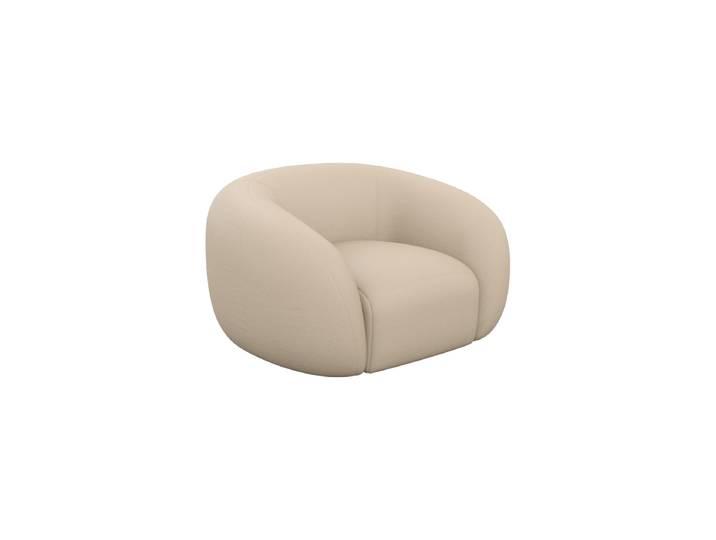 Design Echtleder Loungesessel „Serano“ Echtleder Beige BLOOMINGLOFT Collection