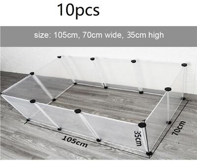 DynamicDeals Freely Combined Small Pet Playpen Fence Foldable DIY Dog Cat Cage Yard Enclosure For Kitten Rabbit Guinea Pig Bunny 10pcs