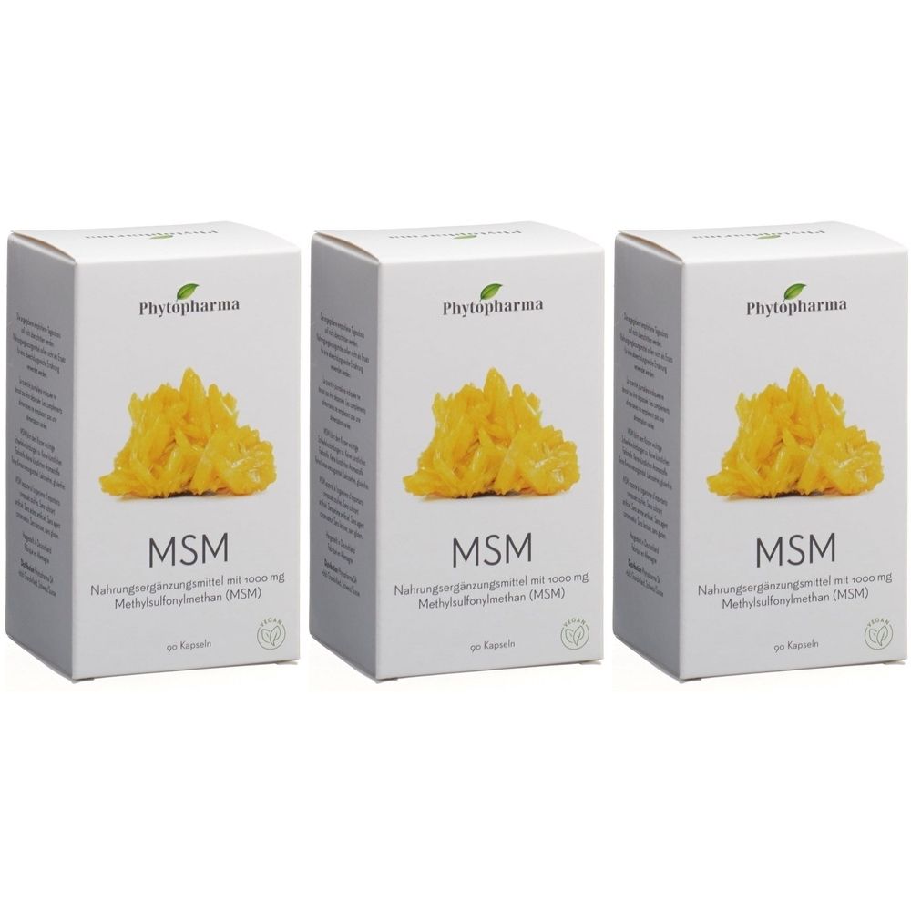 Phytopharma MSM Kaps Ds 90 Stkx3 3x90 St Kapseln