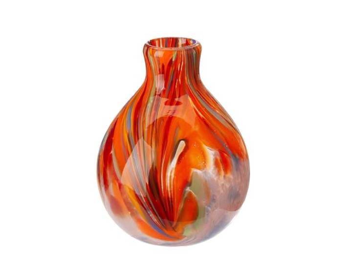 Vase Dream en Verre - Orange - Hauteur : 24 cm - Diamètre : 18 cm - Vase à Fleurs coloré et imperméable