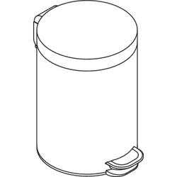 Hewi Abfallbehälter 950.05.31501 d= 205x295x266mm, 5 l, matt schwarz beschichtet