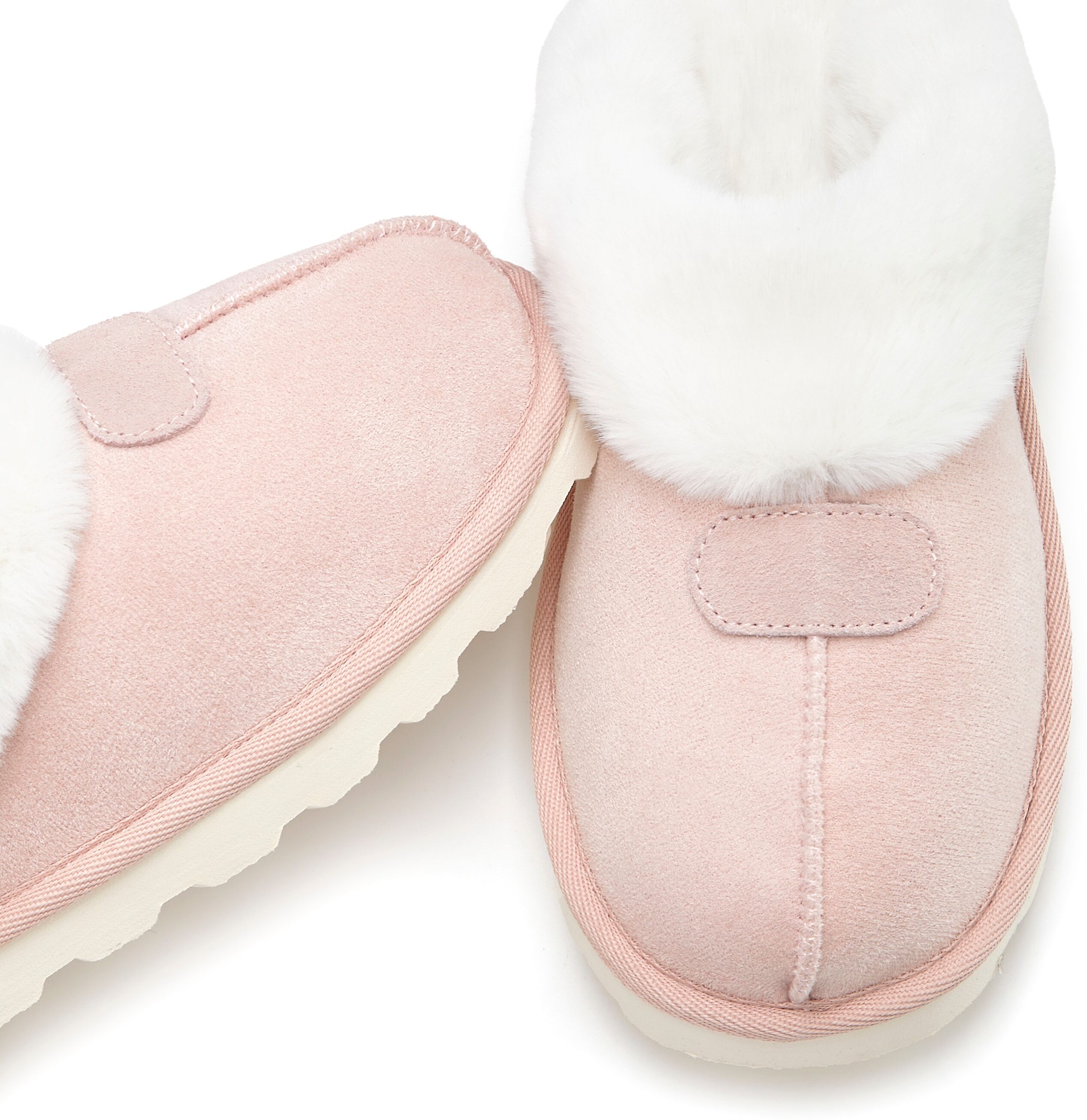 Hausschuh "Plüsch Hausschuh, Pantoffeln, Clogs, Schlappen, Pantolette", Damen, Gr. 38, Synthetik, rosa (rosé), Obermaterial: 80% Textilmaterial, 20% Kunstfell. Decksohle: 100% Kunstfell. Futter: 100% Kunstfell. Laufsohle: 100% Synthetik, VIVANCE DREAMS BY