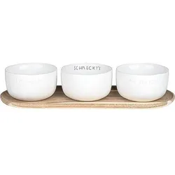 Räder DINING Breakfast Schalen Set Gemeinsam schmeckts am Besten, Schüssel + Schale, Weiss