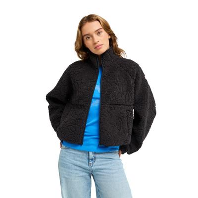 Fleecepullover ROXY "Blurry Cloud", Damen, Gr. M, schwarz (anthrazit outline moe), Obermaterial: 100% Polyester., Sweatshirts Fleecepullover