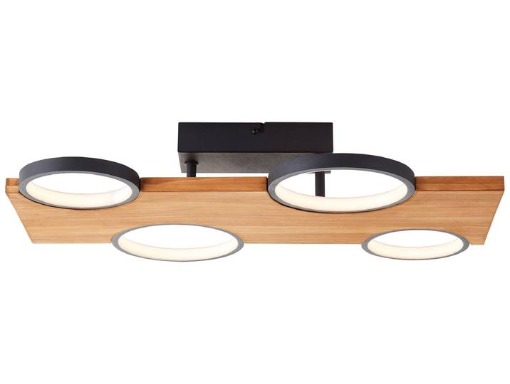 BRILLIANT Deckenleuchte 55x35cm Cheesy braun IP20 28 Watt dimmbar LED integriert