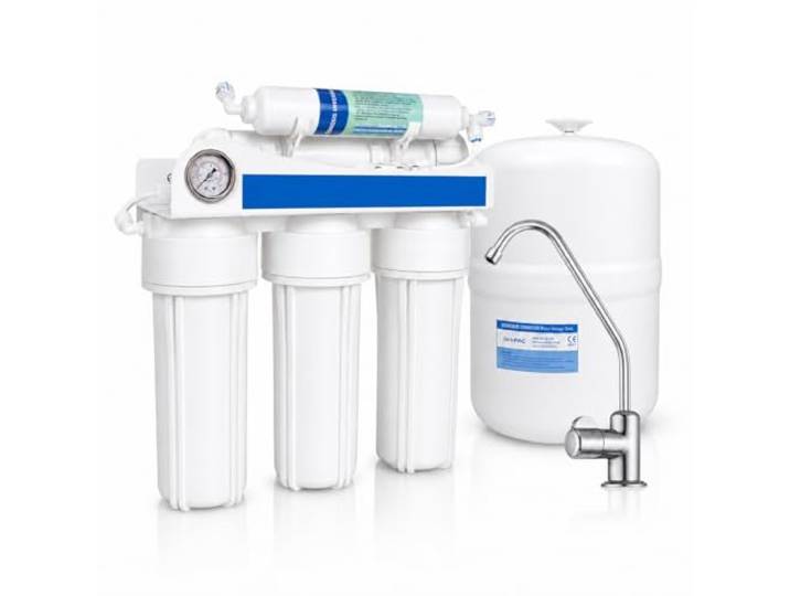 EUR 50. 5-stuffige Umkehrosmoseanlage für den Hausgebrauch. Instalación sencilla y filtro. Platzierung unter der Theke. Beinhaltet Filter, Membran y Nachfilter. Bbagua.