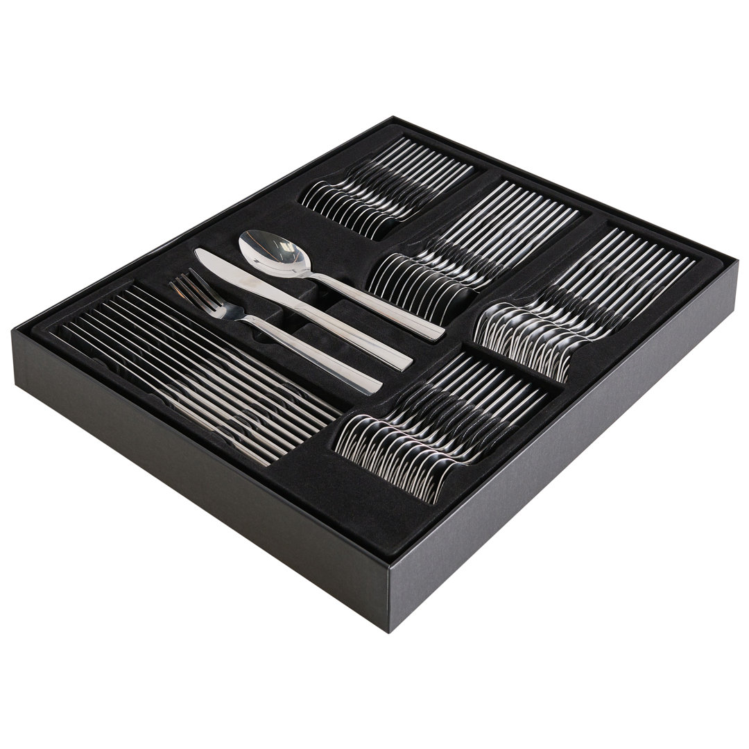 Metro 60 Piece Cutlery Set PENNE Silver Silver 60