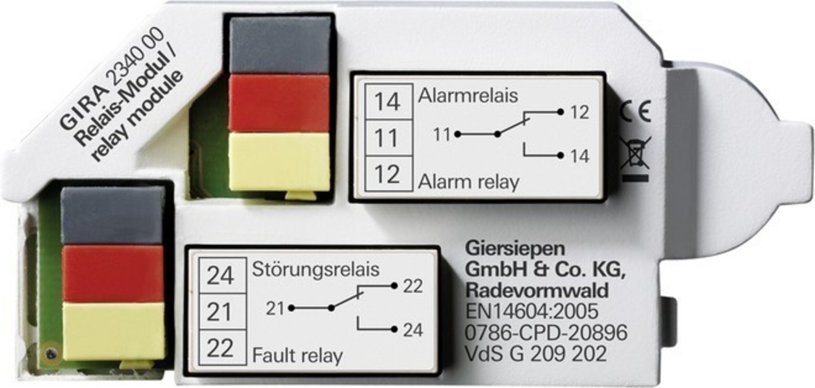 Gira relaismodule voor de Gira Dual Q rookmelder, 1 stuk