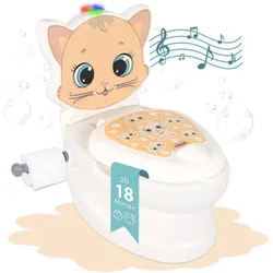 Töpfchen mit Spülgeräusch Katze, Kindertoilette