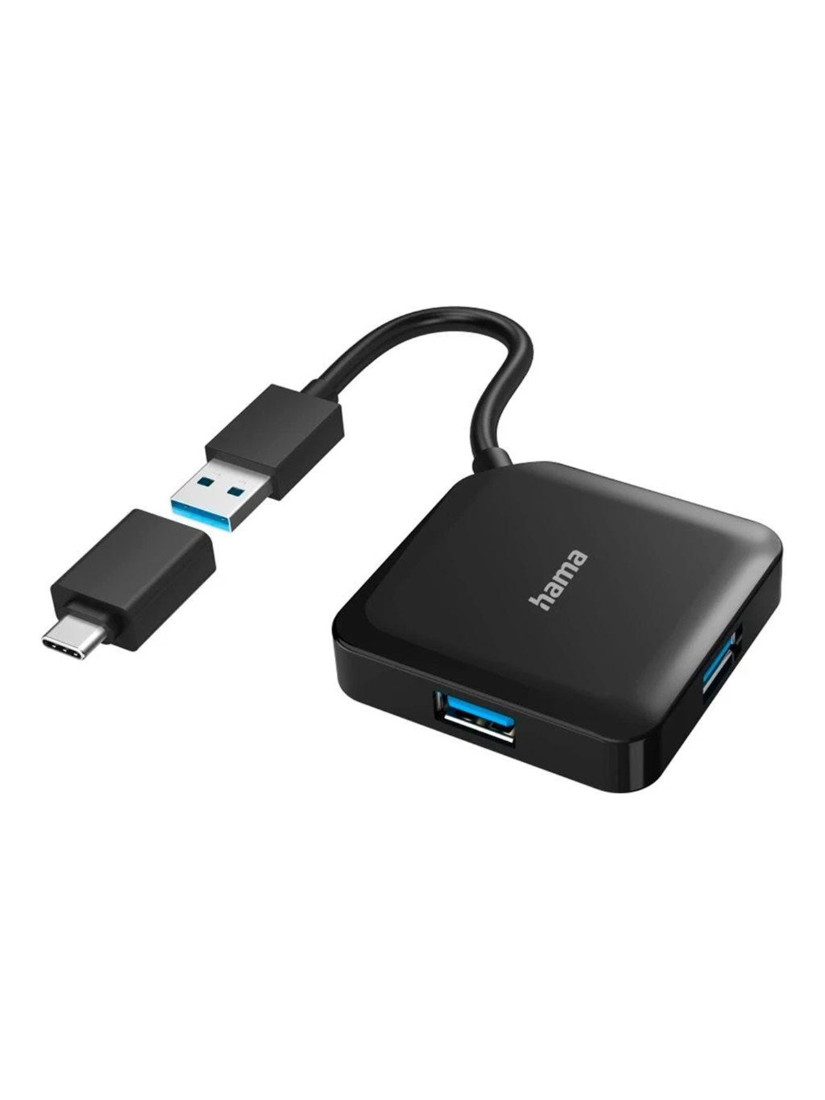Hama - hub - 4 ports USB-Hubs - USB 3.1 - 4 - Schwarz