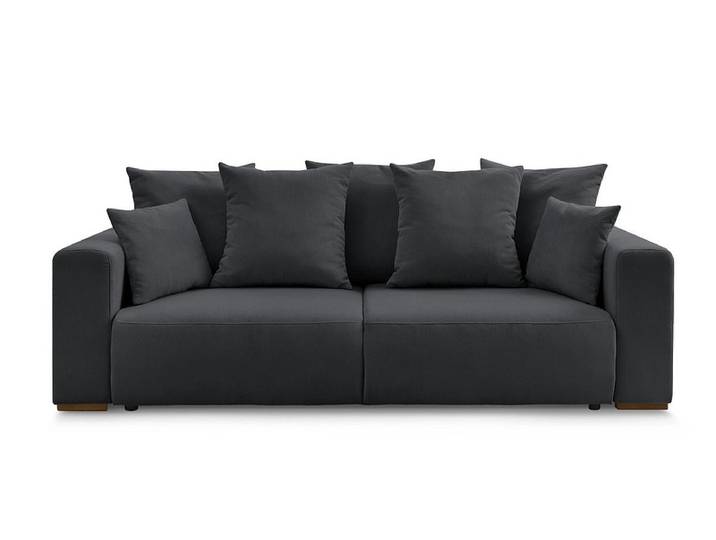 3er Sofa BOBOCHIC SIDONIE Cord-Stoff schwarz