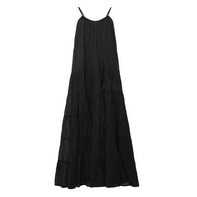 Maxikleid NASSAU BEACH "NB231049", Damen, Gr. 48S, US-Größen, schwarz, 100% Baumwolle, Kleider Maxikleid