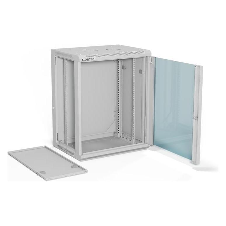 Alantec Wandschrank 19" 15U 600x450 grau (15 HE, 19 Zoll Rack) (SW-15U-600-450-01-SA)