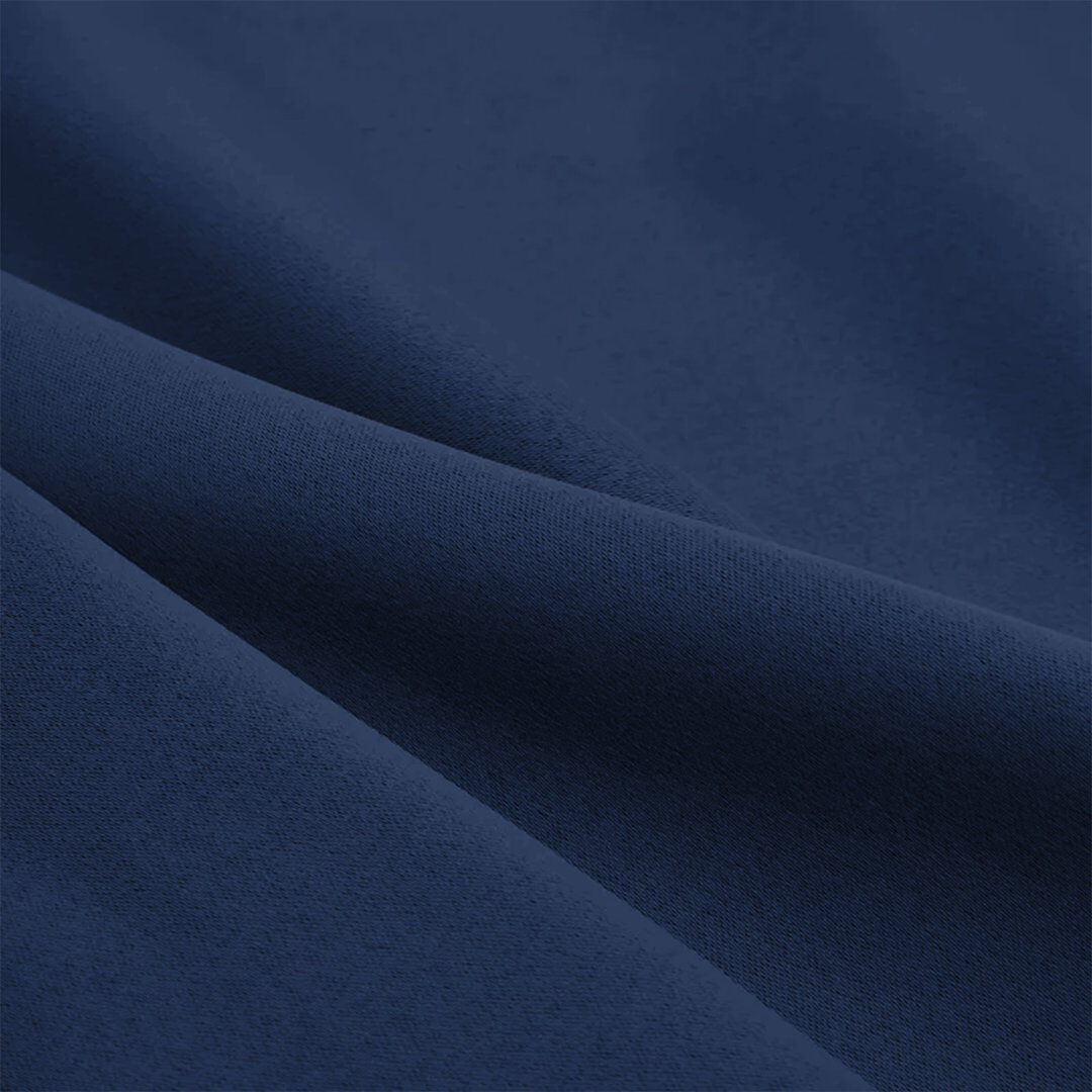 Aspire Homeware Hotel Style Polyester Room Darkening Pencil Pleat Curtain Pair for Luxury Bedroom Decor Navy 228cm Width x 228cm Drop