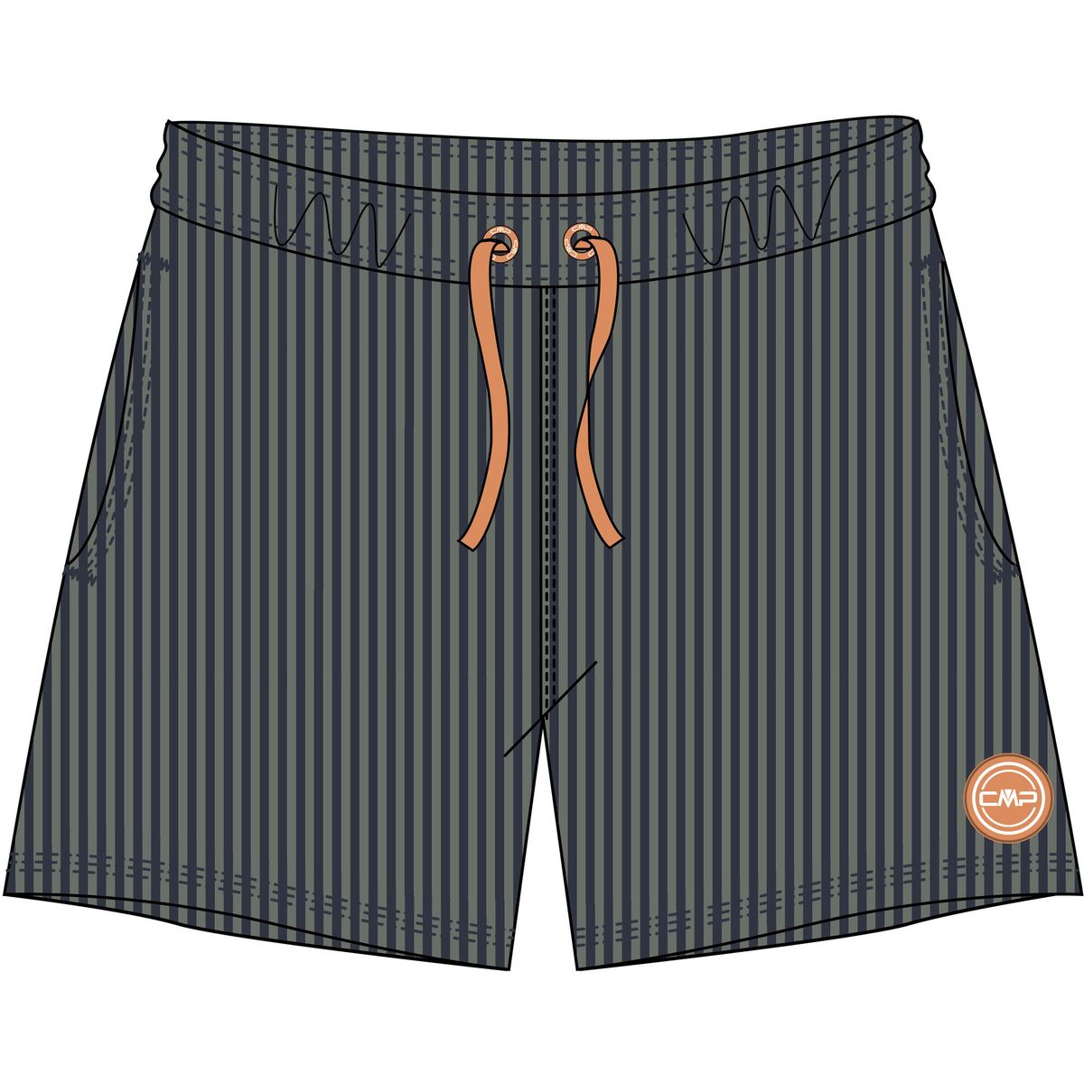 CMP MAN Shorts antracite-salvia (46ZR) 52 3R50857-46ZR-52