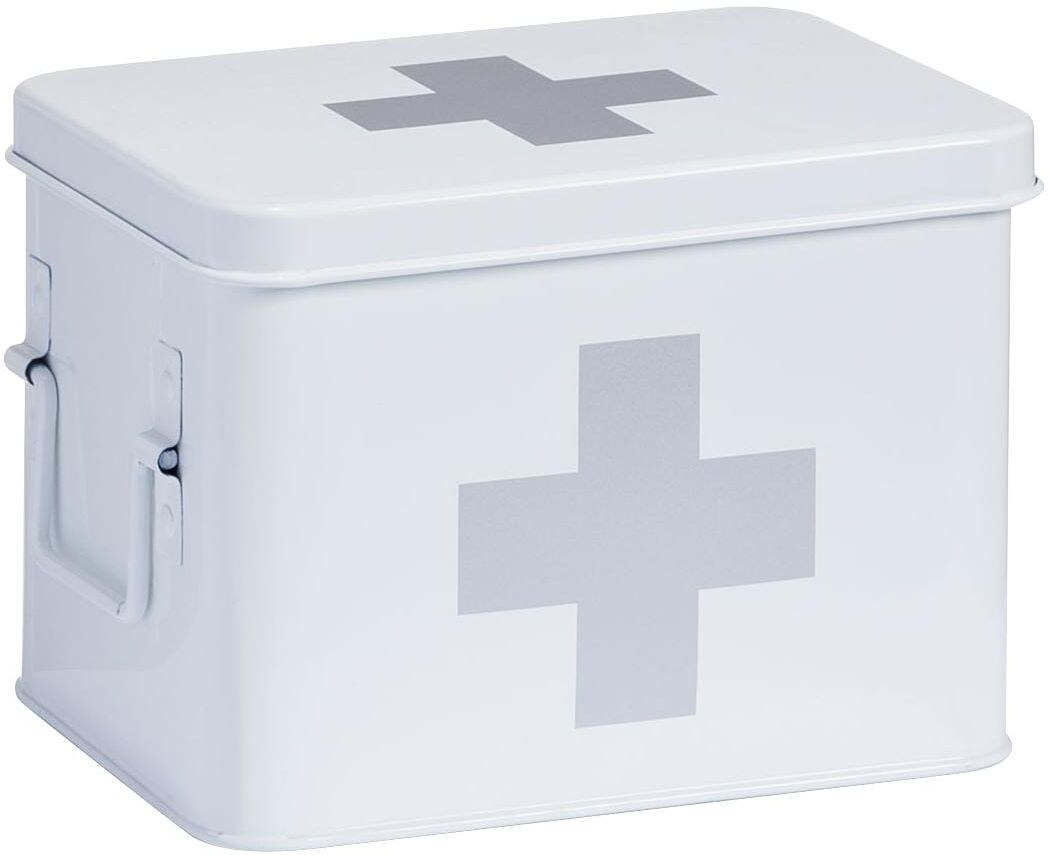 Medizinschrank ZELLER PRESENT "Erste Hilfe", weiss (weiß), B:16cm H:16cm, Metall, Schränke, Medizinschrank weiß B/H/T: 16cm x 16cm
